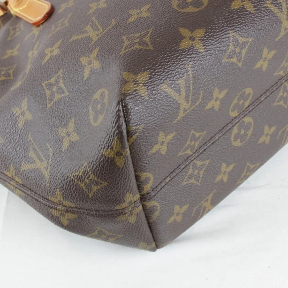 LOUIS VUITTON Brown Monogram Canvas Tote Bag - Picture 4 of 10